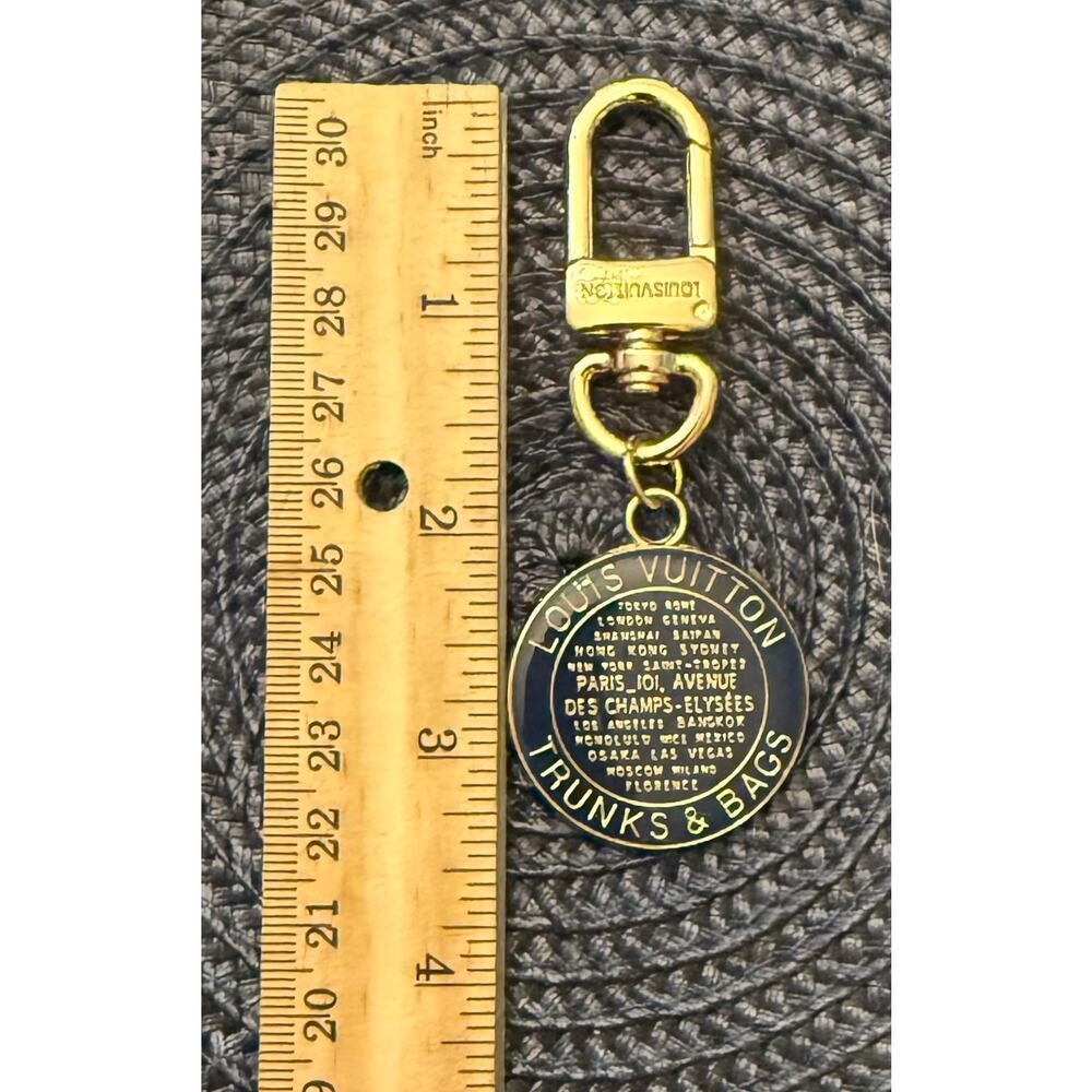 Gorgeous Blue & Gold Handmade Designer Lux Charm Keychain - Picture 5 of 6